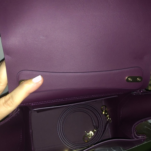 ❌SOLD❌ 💯Zac Posen Eartha velvet crossbody bag AUBERGINE BURGUNDY WINE - Picture 6 of 6